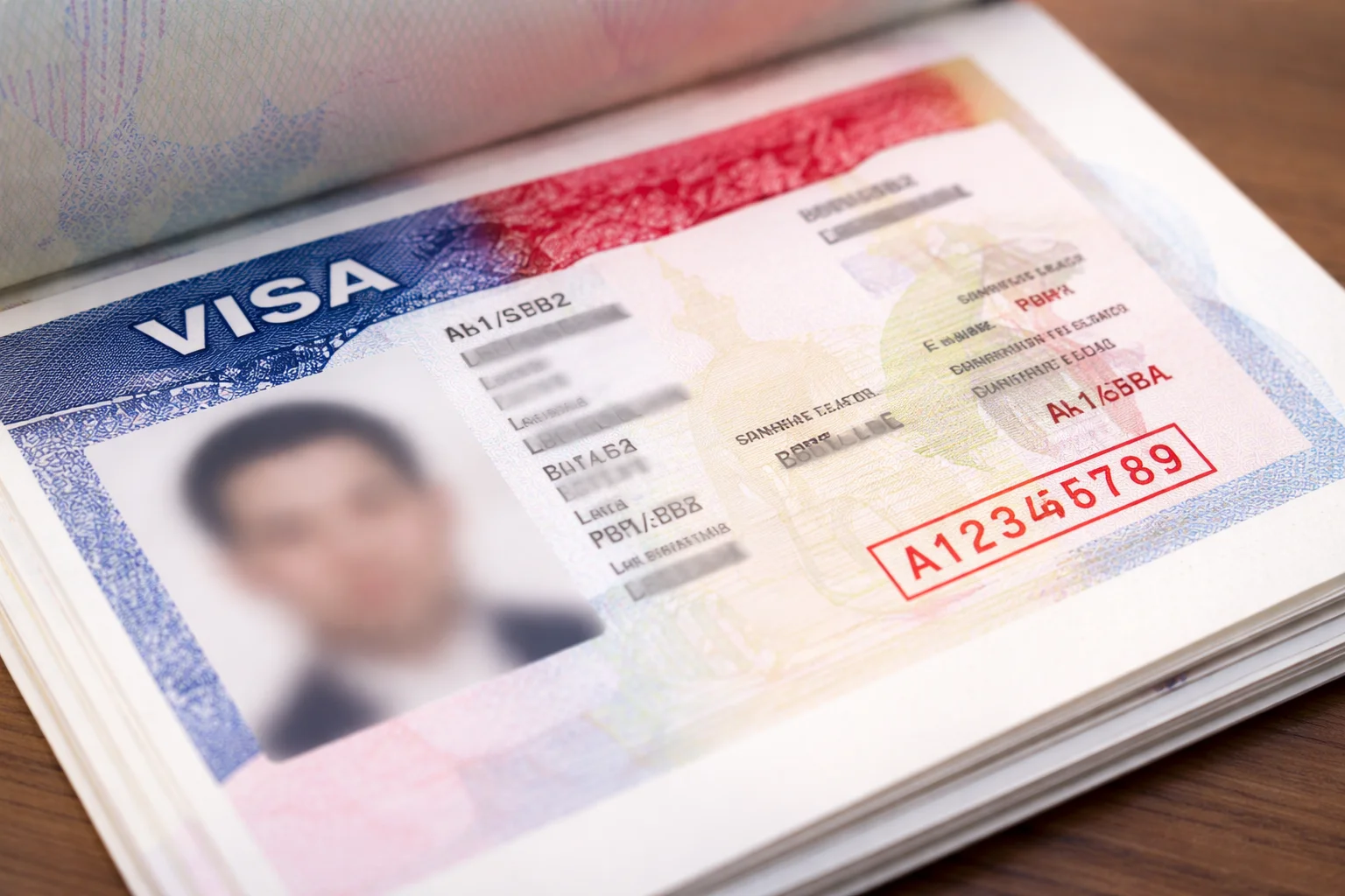 b1/b2 visa foil number